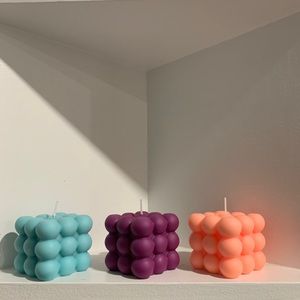 Bubble cube candles